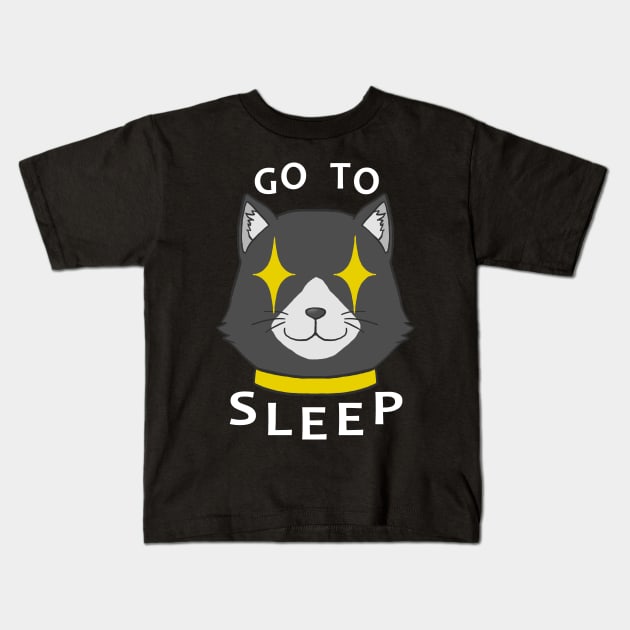 Go To Sleep - White Kids T-Shirt by ZioCorvid